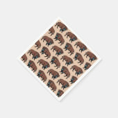 Serviette En Papier Motif de bison de Buffalo (Coin)