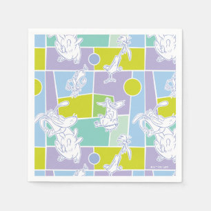 Serviette En Papier Motif de bloc couleur vache et poulet
