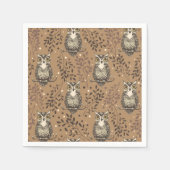 Serviette En Papier Motif de bois illustré de Chouette Brown (Devant)