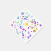 Serviette En Papier motif de boules flottantes 3D. BG blanc (Coin)