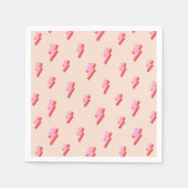 Serviette En Papier Motif de boulon de foudre rose (Devant)