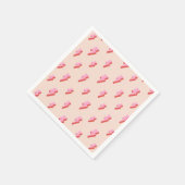 Serviette En Papier Motif de boulon de foudre rose (Coin)