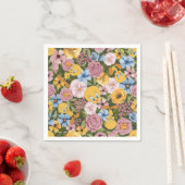 Serviette En Papier Motif de broderie florale TWEETY™ (En situation)
