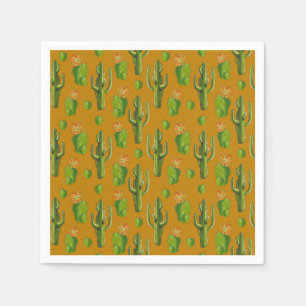 Serviette En Papier Motif de cactus sauvage