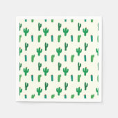 Serviette En Papier Motif de cactus vert brillant (Devant)
