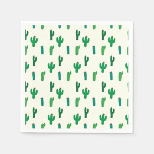 Serviette En Papier Motif de cactus vert brillant
