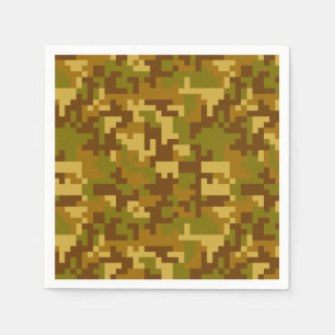 Serviette En Papier Motif de camouflage de l'armée du désert vert et j