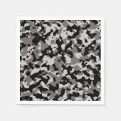 Serviette En Papier Motif de camouflage gris militaire (Devant)