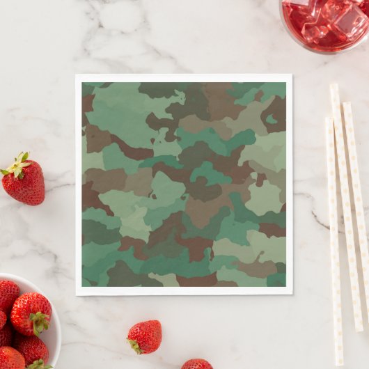 Serviette En Papier Motif de camouflage militaire (Forces armées) (En situation)