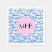 Serviette En Papier Motif de camouflage, Motif militaire, Monogramme (Devant)
