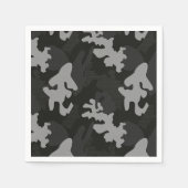 Serviette En Papier Motif de camouflage noir (Devant)