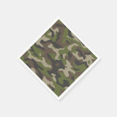 Serviette En Papier Motif de camouflage vert (Coin)