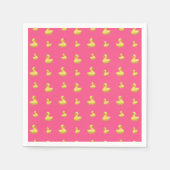 Serviette En Papier Motif de canard en caoutchouc rose (Devant)