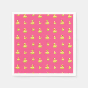 Serviette En Papier Motif de canard en caoutchouc rose