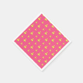 Serviette En Papier Motif de canard en caoutchouc rose (Coin)