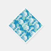 Serviette En Papier Motif de caractères bleu Weasel & Baboon (Coin)