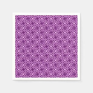 Serviette En Papier motif de carreau égyptien, améthyste et orchidée