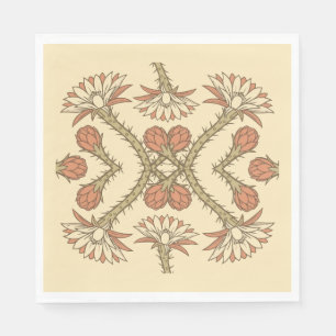 Serviette En Papier Motif de carreaux botaniques d'Arizona
