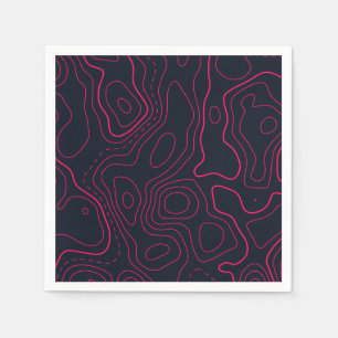 Serviette En Papier Motif de carte topographique