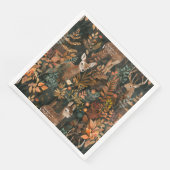 Serviette En Papier Motif de cerfs bruns mignons (Coin)