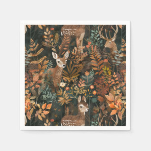 Serviette En Papier Motif de cerfs bruns mignons