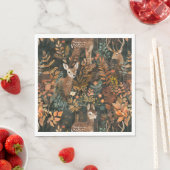 Serviette En Papier Motif de cerfs bruns mignons (En situation)