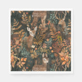 Serviette En Papier Motif de cerfs bruns mignons (Devant)