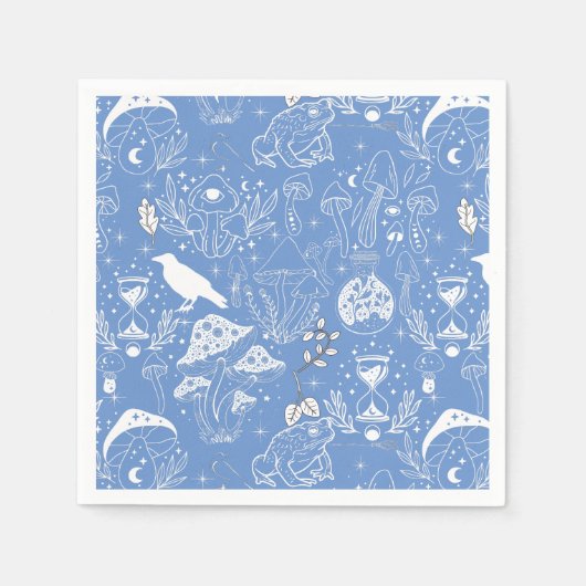 Serviette En Papier Motif de champignon psychédélique 2D.BW.b (Devant)