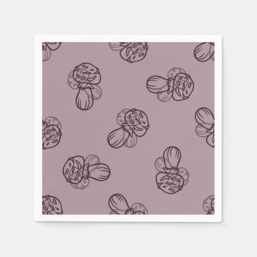 Serviette En Papier Motif de champignons (Devant)