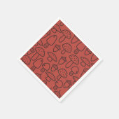 Serviette En Papier Motif de champignons (Coin)