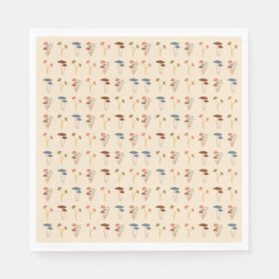 Serviette En Papier Motif de champignons neutres