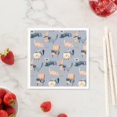 Serviette En Papier Motif de chat (En situation)