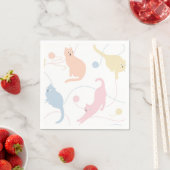 Serviette En Papier Motif de chat (En situation)
