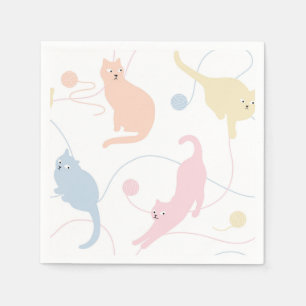 Serviette En Papier Motif de chat