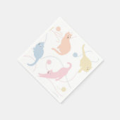 Serviette En Papier Motif de chat (Coin)