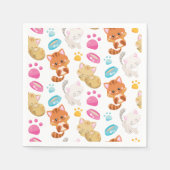 Serviette En Papier Motif De Chats, Chats Mignons, Kitty, Chatons, Paw (Devant)