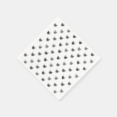 Serviette En Papier Motif de chats chic noir et blanc (Coin)