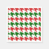 Serviette En Papier Motif de cheminée de Noël rouge et vert (Devant)