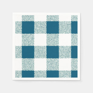 Serviette En Papier Motif de chèque En vichy bleu vert
