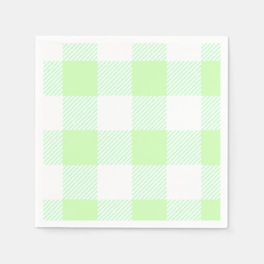 Serviette En Papier Motif de chèques En vichy vert clair (Devant)