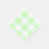 Serviette En Papier Motif de chèques En vichy vert clair (Coin)
