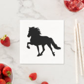 Serviette En Papier Motif de cheval islandais (En situation)