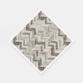Serviette En Papier Motif de chevron crème, cosy (Coin)
