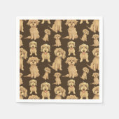 Serviette En Papier Motif de chien Brown labradoodle doré (Devant)