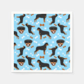 Serviette En Papier Motif de chien Rottweiler Rotties (Devant)