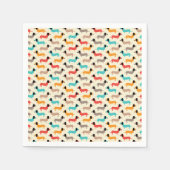 Serviette En Papier Motif de chiens multicolores (Devant)