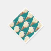 Serviette En Papier Motif de chiot à crème glacée (Coin)