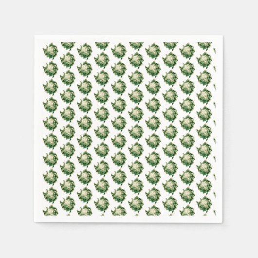 Serviette En Papier Motif de chou-fleur (Devant)