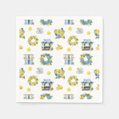 Serviette En Papier Motif de citron d'été méditerranéen (Devant)