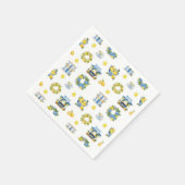 Serviette En Papier Motif de citron d'été méditerranéen (Coin)